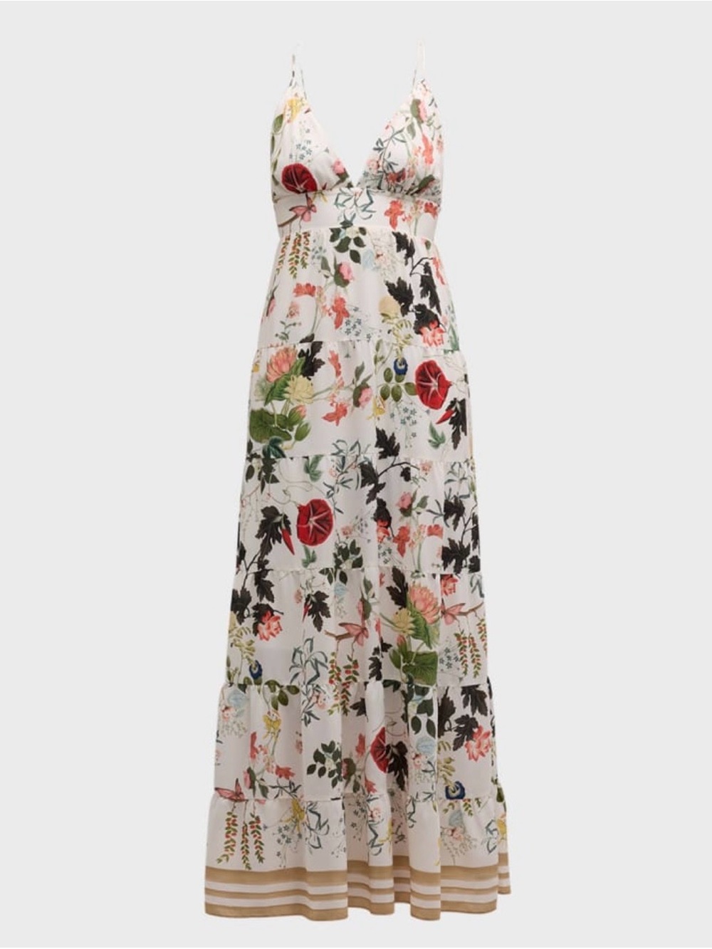 Alice+Olivia Karolina Paneled Halter Maxi Dress in Blush Kiss Vanilla Size 8